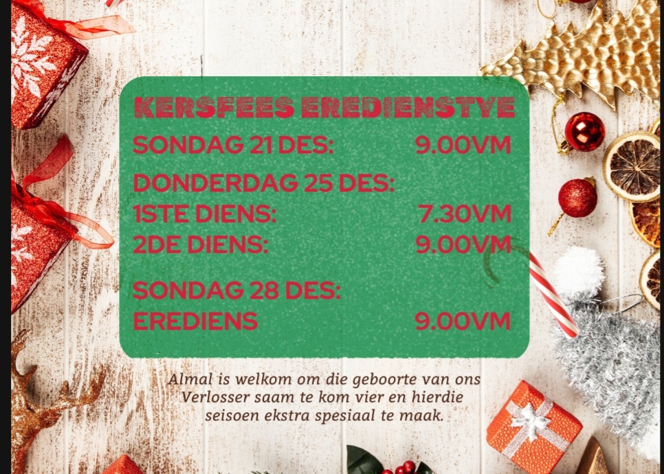 kersfees eredienstye